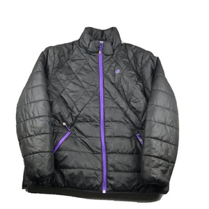 New Balance Jacket Womens XL Black Full Zip Pockets Lined Filled Puffer - Picture 1 of 10