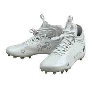 Under Armour Men's 9.5 D Spotlight Lux MC 2.0 Football Cleats White and Metallic - Picture 1 of 10