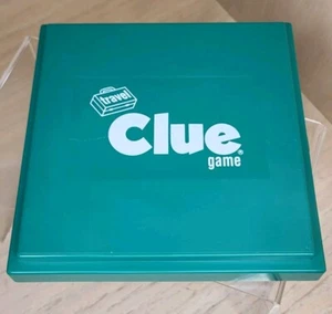 Vintage 1990 Travel Clue Game Parker Brothers Green Square Case - Picture 1 of 11