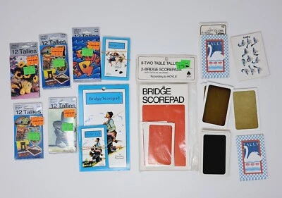 Bridge Scorepad + Tallies Лот - Новая Игральная Карта Винтажная Tally Hoyle Лебедь Кот Цветок - Изображение 1 из 4