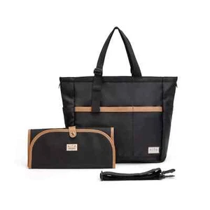 Large Baby Diaper Bag Backpack Tote Travel Organizer w/ Changing Pad Black - Picture 1 of 7