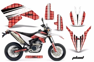 Dirt Bike Decal Graphics Kit Wrap For Yamaha WR250R WR250X 2007-2016 PLAID RED - Picture 1 of 1