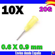 10x Aguja dosificador para jeringa de Flux y Pegamento recambio dispensador 20G