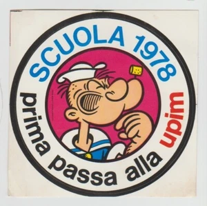UPIM BRACCIO DI FERRO POPEYE 1978 ADESIVO VINTAGE #CASS4 - Imagen 1 de 1