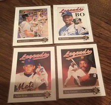 1992 Legends Sports Memorabilia 4 Card Lot