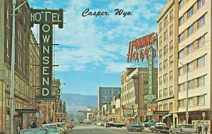 Postal de escaparates de hotel Casper WY Center Street Hotel Townsend & Gladstone - Imagen 1 de 2