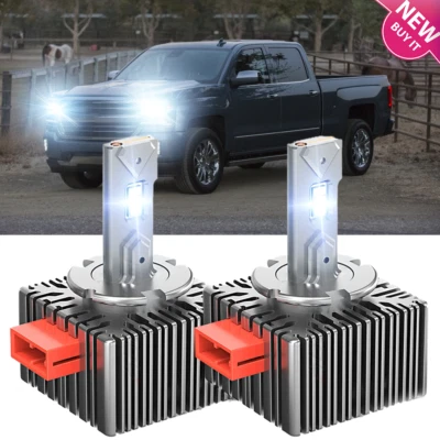 D5S LED 车头灯灯泡 Hi-Lo 适用于雪佛兰 Silverado 1500 2016-2018 替换 HID — 第 1/4 张图片
