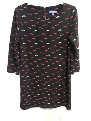 Vestido Vivienne Tam Negro Zorro Cambio Manga 3/4 Línea A Negro Talla 6 Usado en Excelente Condición Foto 1 de 4