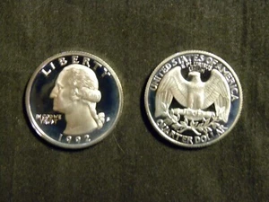 1992 S Proof Silver Washington Quarter Fresh From Proof Sets - Picture 1 of 1