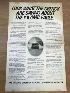 1980 AMC Eagle Dealer Poster 27"x 17" - Picture 1 of 2