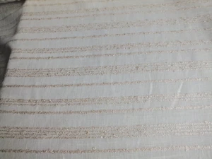 GELBGOLD offen gewebt DRAPIER STOFF neu Flügel strukturiert HORIZONTALE STREIFEN - Bild 1 von 3