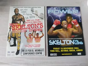 Old MATT SKELTON BOXING PROGRAMMES SKELTON BOXER FRANK WARREN 04 05 - Picture 1 of 9