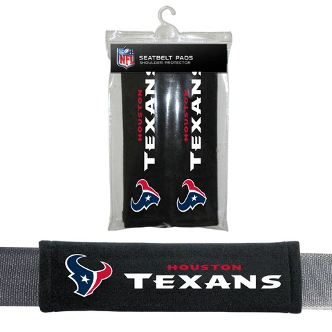 Houston Texans NFL 2 Pack Velour Seat Belt Shoulder Pads Car Auto Truck Cover