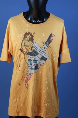 Vintage Christian Audigier × Ed Hardy Bombshell Watercolor Shirt XXL 44" AOP Y2K - Image 1 of 4
