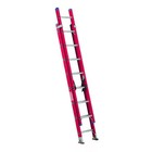 Westward 44Yy67 16 Ft Fiberglass Extension Ladder, 300 Lb Load Capacity