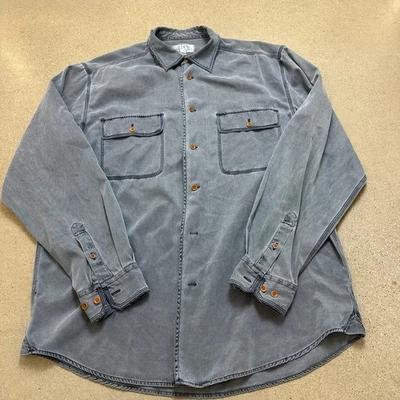 Camisa con botones Ryan Michael para hombre grande mezcla de seda occidental de colección azul Foto 1 de 4