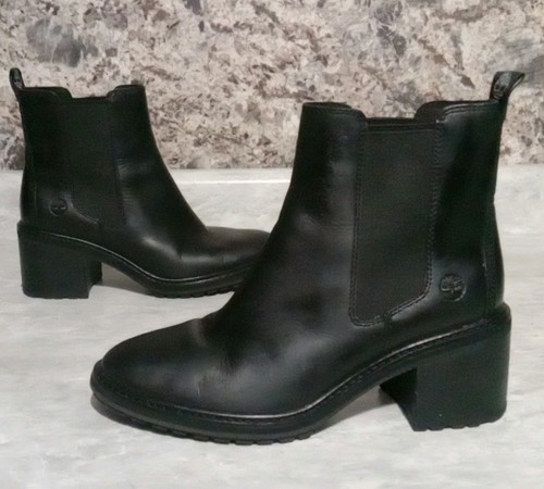 Timberland Stivali Chelsea alti da donna taglia USA 8 5 neri #A23KW