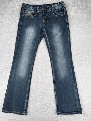 Cowgirl Up Jeans Women 31 Blue Denim Bootcut Mid Dont Fence Me in Cotton 31x31 - Image 1 of 4