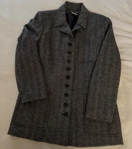Chaqueta Harve Benard 100 % lana pura para mujer 3 bolsillos espiga talla 16 academia - Imagen 1 de 10