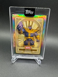 2025 Topps Chrome Marvel Mint Thanos Minted 18/50 Encased Refractor - Picture 1 of 2