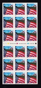 3450 Flagge über Bauernhof Heft mit 18 Briefmarken erster Klasse (34 ¢) postfrisch 2000 - Bild 1 von 2