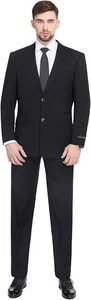 Stanford Signature Men's Suit 2 Piece 42L 36W 2 Button Notch Lapel 100% WOOL - Picture 1 of 1