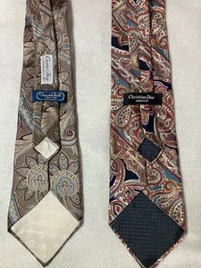Posten Christian Dior Monsieur 100% Seide Paisley Krawatte & OSCAR DE LA RENTA Krawatten - Bild 1 von 5