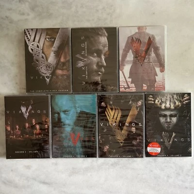 Vikings: Seasons 1-5 (DVD, 2013-2018) Sealed New, History Channel, Travis Fimmel - Image 1 of 4