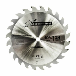 Superior Steel 25033 10-1/4 Inch x 24 Teeth Framing Circular Saw Blade - Picture 1 of 4