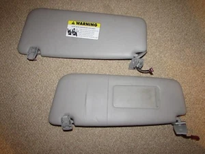 04-10 BMW E60 5 Series 525i 528i 530i 535i 550i OEM Sun Visor Set Grey Leather - Bild 1 von 7