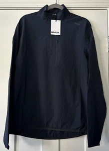 Giacca da golf Brady uomo peso medio zero 1/2 zip blu navy M23T001 nuova con etichette $125 - Foto 1 di 15