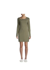 n:Philanthropy Green TShirt Dress Small Cutout Neck Long Sleeve NWT - Picture 1 of 7