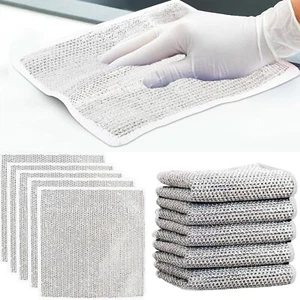 10PCS Multipurpose Wire Dishwashing Rags for Wet and Dry, Multipurpose Wire Dish - Picture 1 of 7