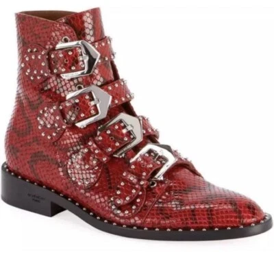 Botas Givenchy Paris Shiny Python com fivela tamanho 38.5 (EUA 8) em excelente estado usado - Imagem 1 de 4