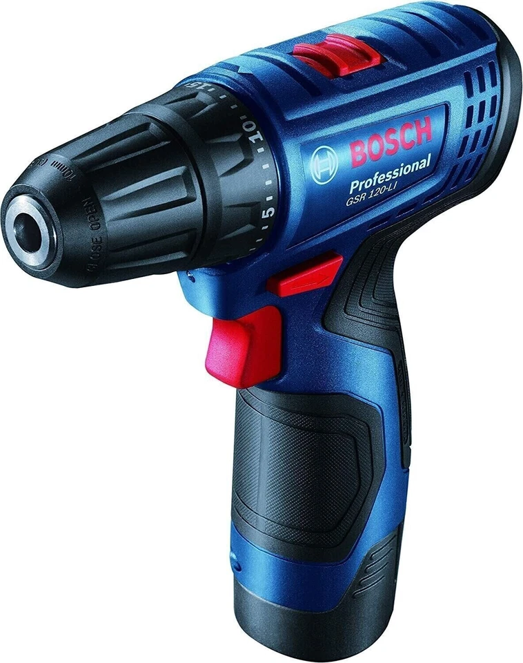 Bosch Professional GSR 120-LI Akku-Bohrschrauber mit 2x2,0Ah Akkus (06019G8000)
