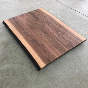 Lavabo tablero de mesa placa nogal madera maciza con 2 bordes de árbol madera encolada - Imagen 1 de 12