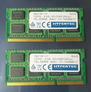 HYPERTEC 16GB 2X8GB DDR3L 2RX8 1600MHz PC3L-12800S 204pin Laptop Memory RAM 369B - Picture 1 of 1