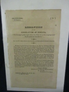 Government Report 1829 General Assembly of Indiana Unappropriated Land Boundary - Picture 1 of 1
