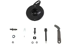 45 inch WL Rear Brake Backing Plate Kit Black fits Harley Davidson - Picture 1 of 4