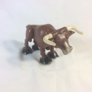 1980 Fisher-Price Husky Helper Longhorn Bull Steer #331 Toy - Picture 1 of 5