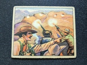 1949 Bowman Wild West Card # F-10 Outlaws at Bay (VG)