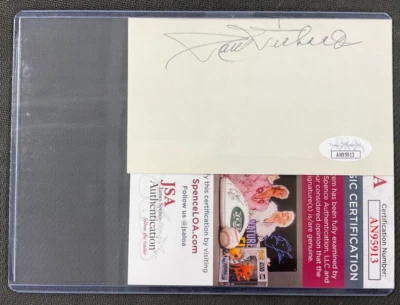 Paul Richards Signed Index Card JSA Certified w/COA Detroit Tigers MLB (d.1986)! - Image 1 of 4