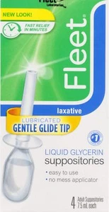 Fleet Liquid Glycerin Suppositories for Adult Constipation, 7.5 mL, 4 Bottles (6 - Picture 1 of 2