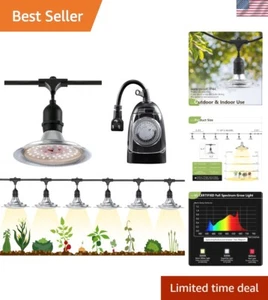 Outdoor LED Grow Light with Timer, Full Spectrum Grow Light Strip, Waterproof... - Picture 1 of 10
