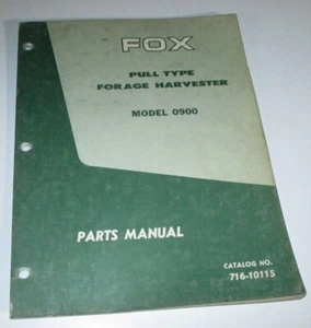 Fox 0900 Tipo Pull Trinciatutto Catalogo Ricambi Manuale Libro ORIGINALE! - Foto 1 di 3