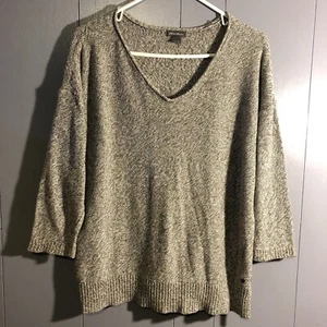 Eddie Bauer Damenpullover mit V-Ausschnitt Größe XL 100 % Baumwolle grau - Bild 1 von 7