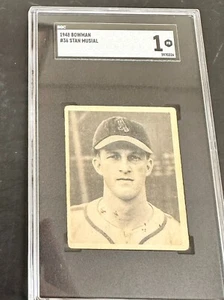 1948 Bowman #36 Stan Musial RC Rookie SGC 1 Presents nicer......Pen on back - Picture 1 of 2