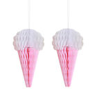  8 Pcs M Wedding Honeycomb Ball Ice Cream Bunting Garland for Party