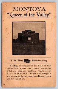 Postcard Montoya New Mexico Queen of the Valley P.D. Fears Bracks Blacksmithshop - Picture 1 of 2