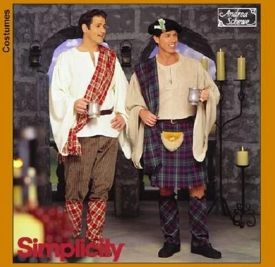 Celtic Costume Pattern Size Choice Men's XS M,L,XL Simplicity 8913 OOP - Image 1 of 3